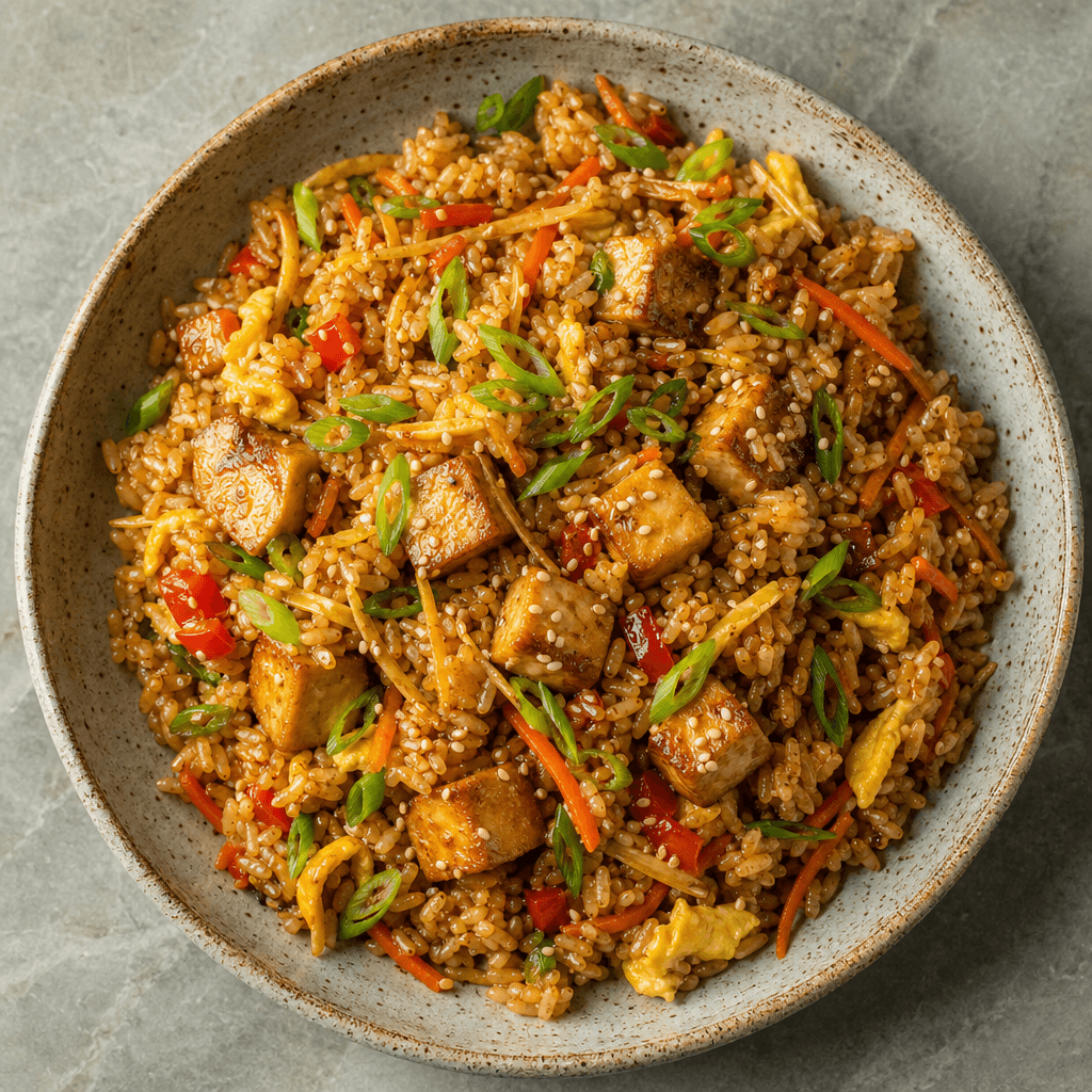 Sesame Tofu Fried Rice
