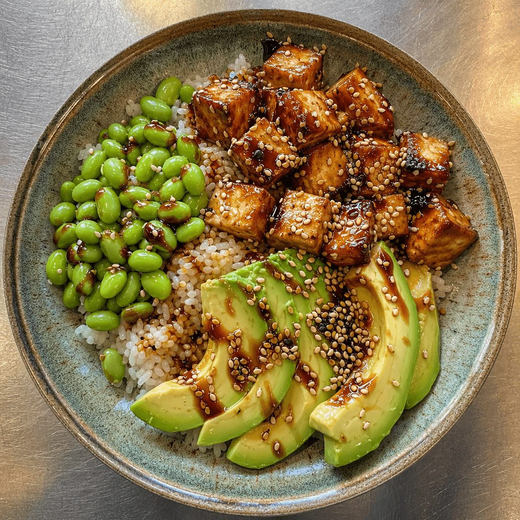 Edamame & Tofu Poke Bowl