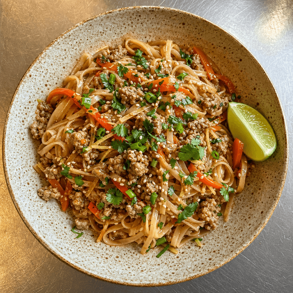 Ginger Pork Rice Noodles