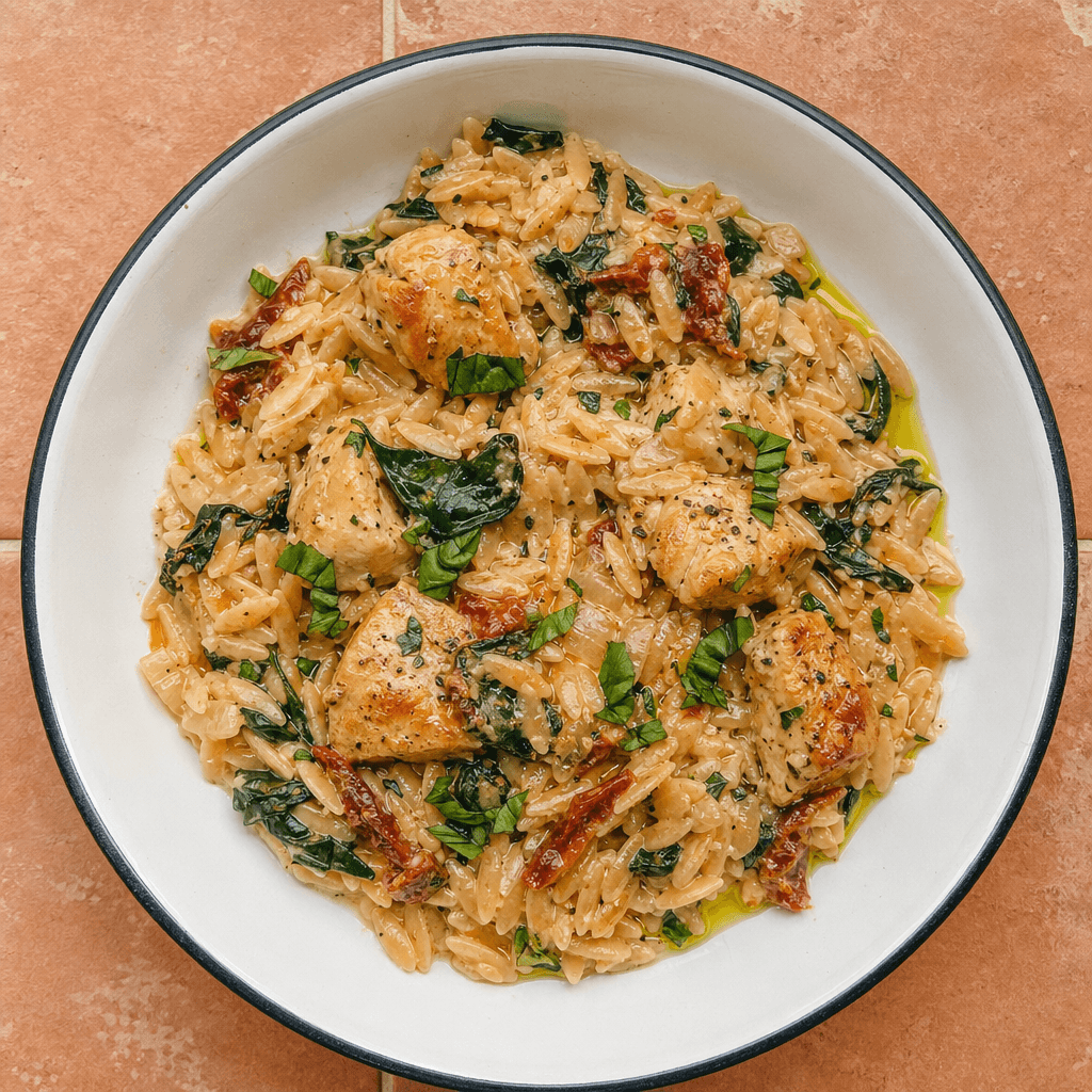 Creamy Sun-Dried Tomato Chicken Orzo