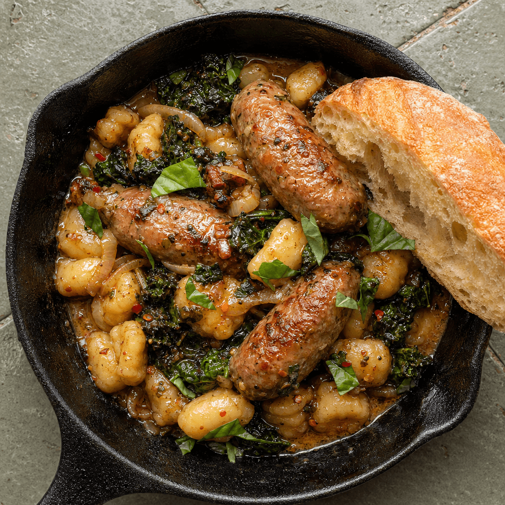 Sausage, Kale & White Bean Gnocchi