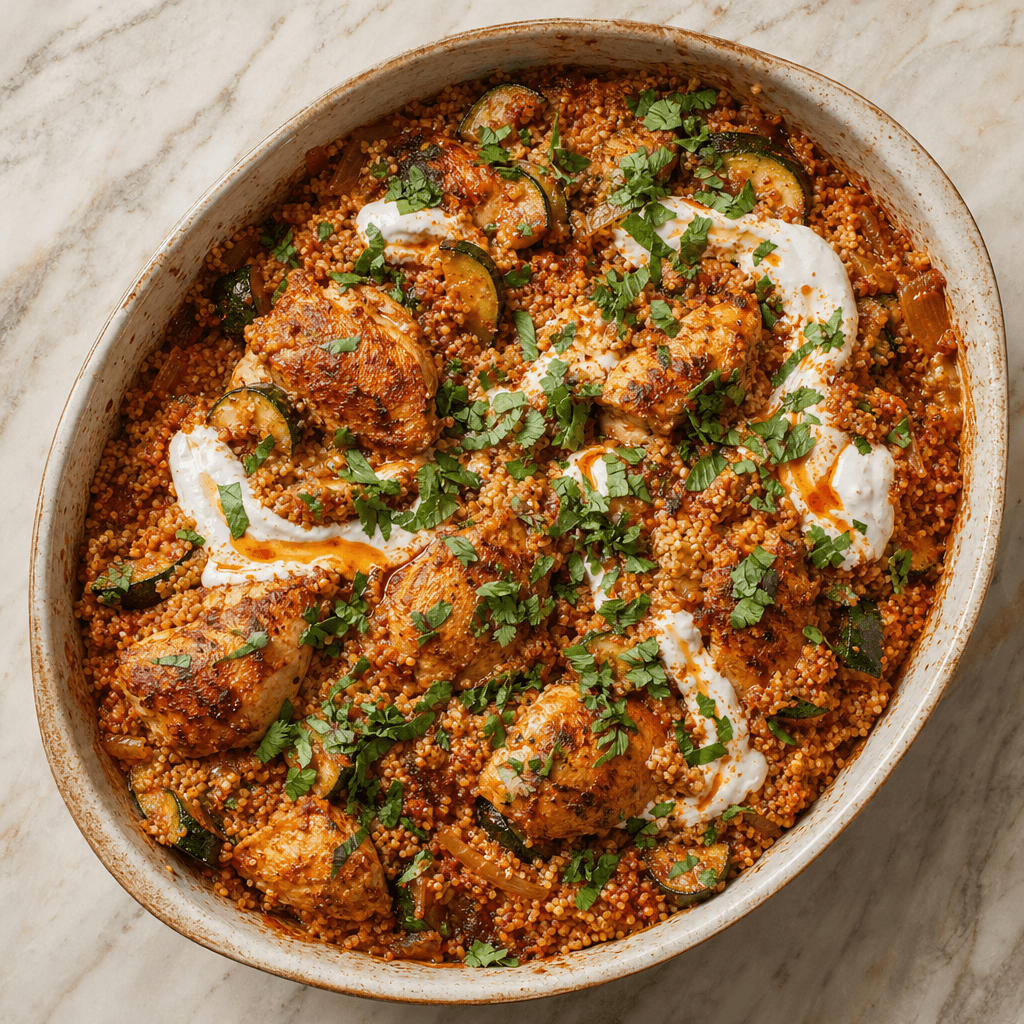 Harissa Chicken & Couscous One-Pot