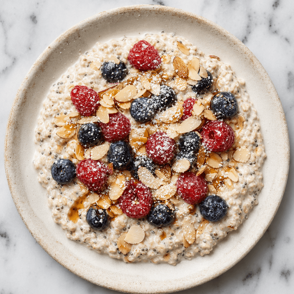 Protein Overnight Oats with Whey & Berries