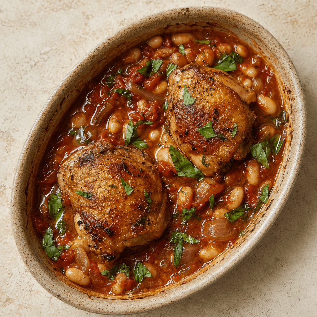 Chicken, Tomato & White Bean Braise