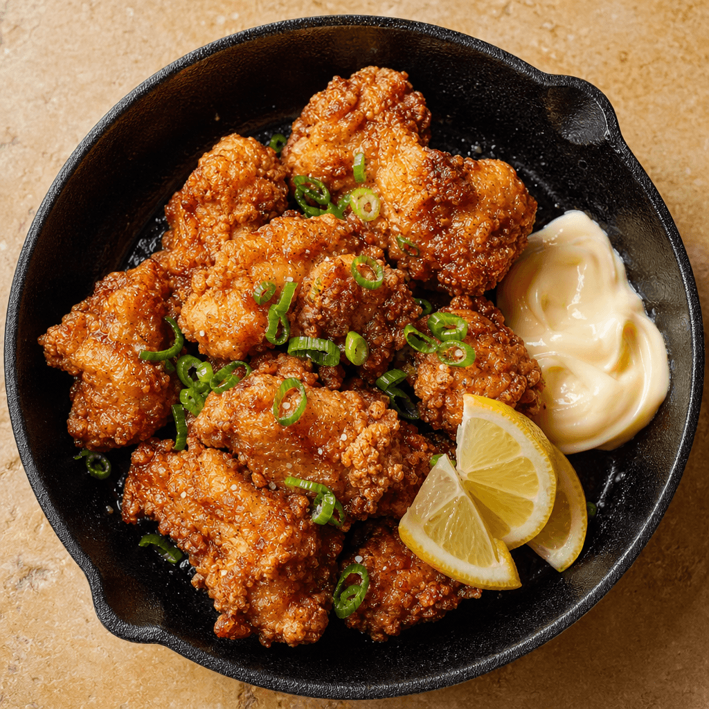 Chicken Karaage with Japanese Mayonnaise & Lemon