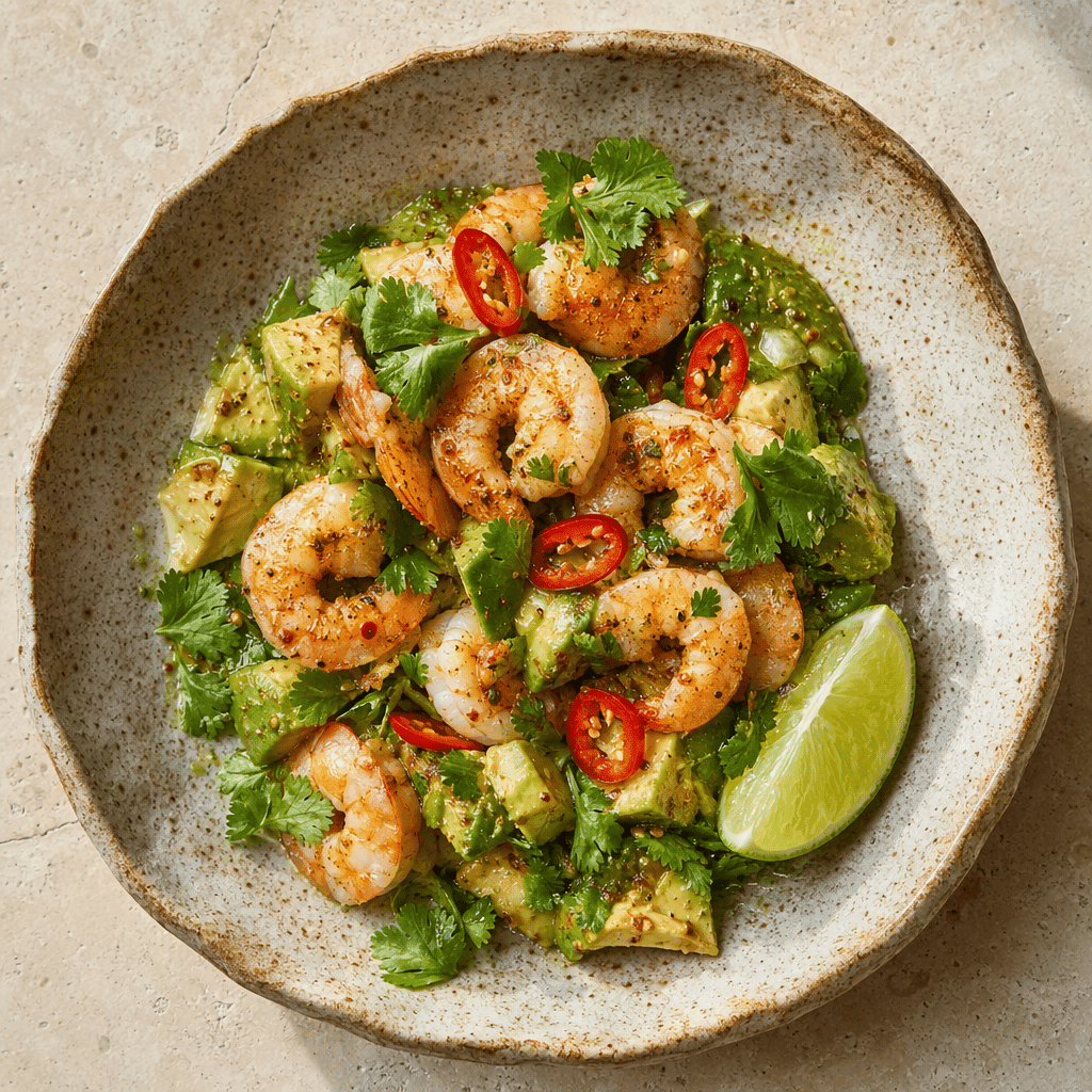 Cajun Prawn and Avocado Salad