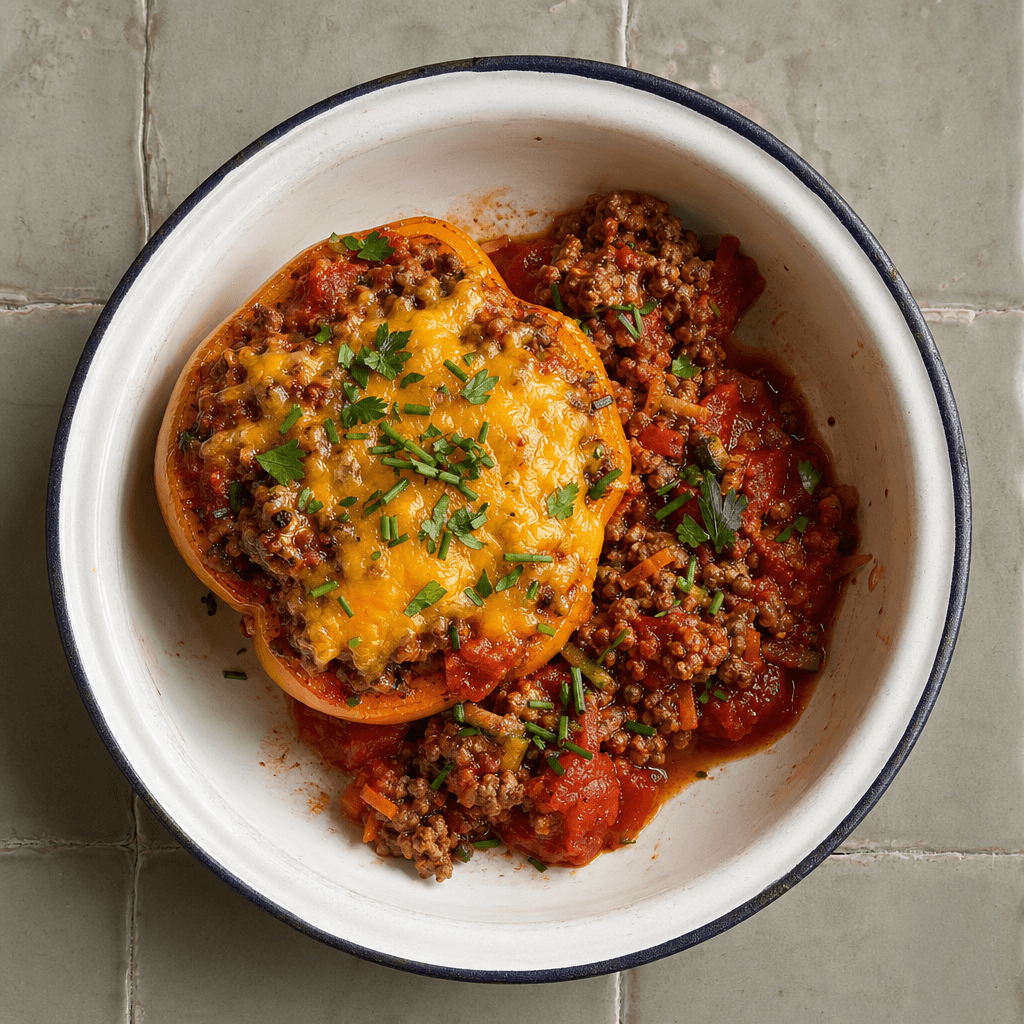 Beef Mince Stuffed Peppers