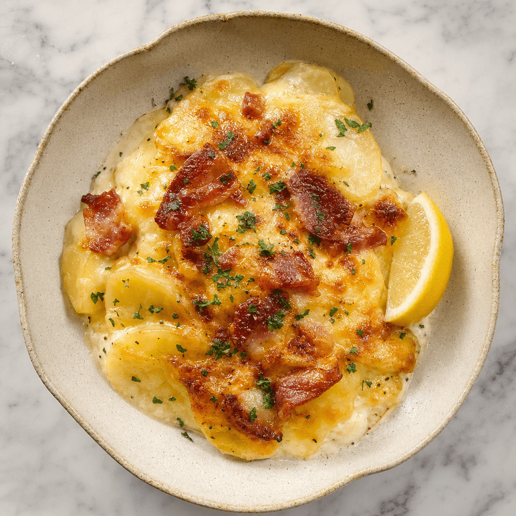 Creamy Potato Dauphinoise with Bacon