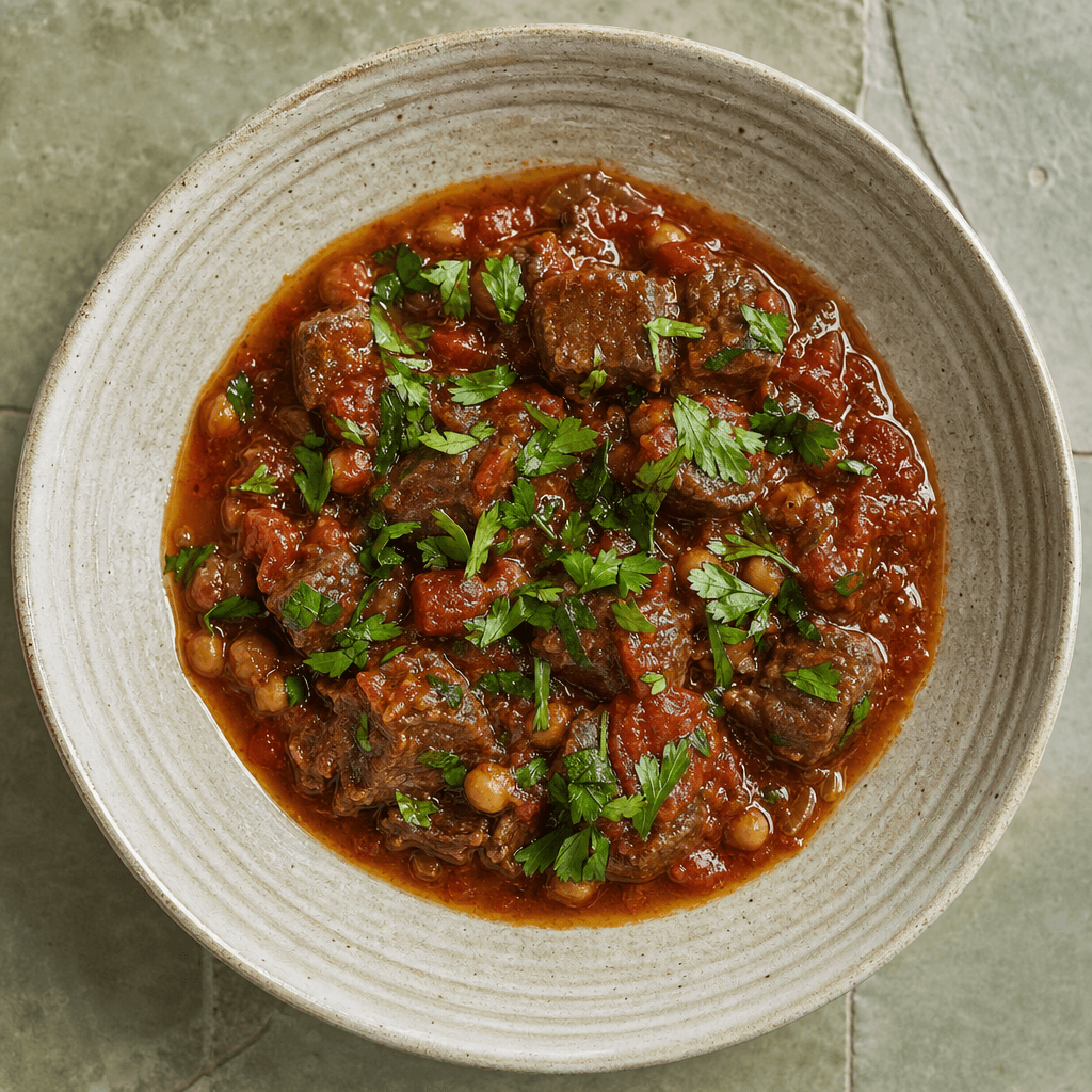 Slow Cooked Lamb & Chickpea Stew