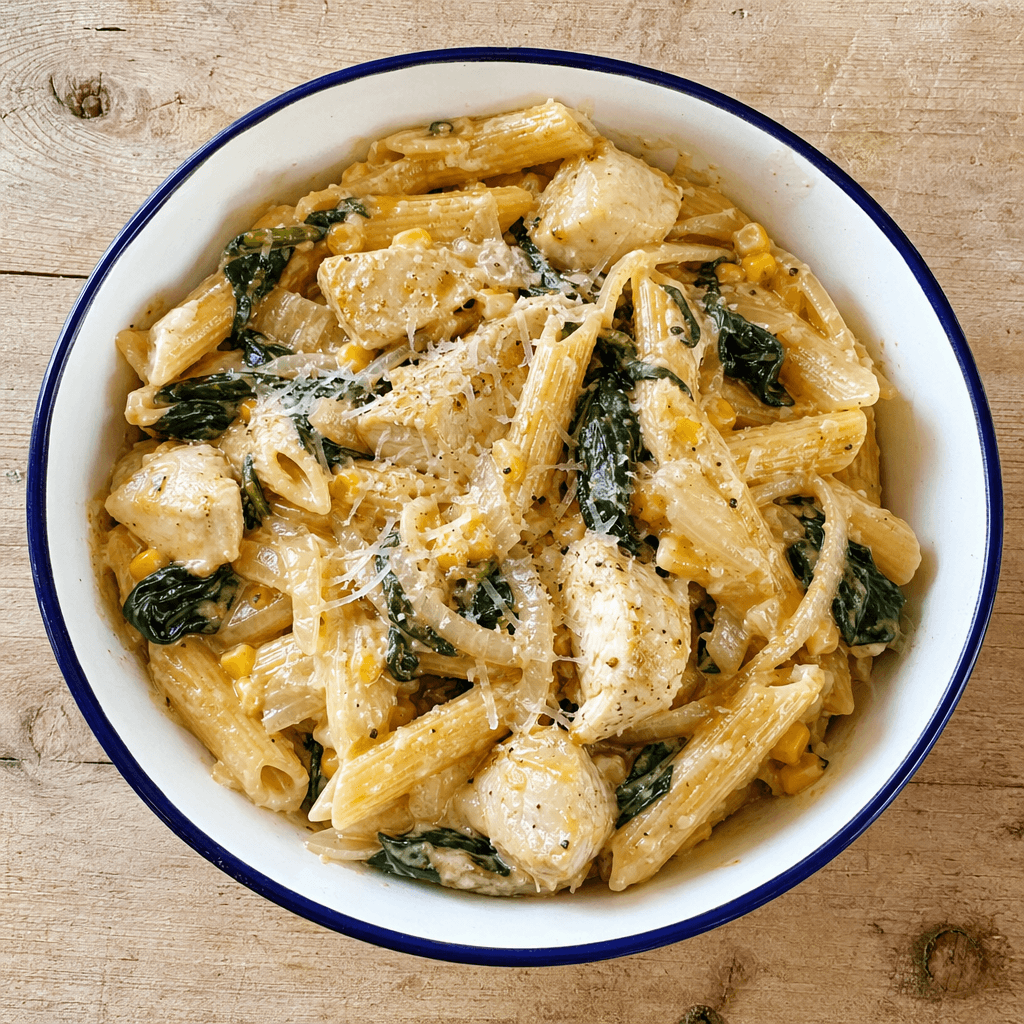 Creamed Corn Chicken Pasta