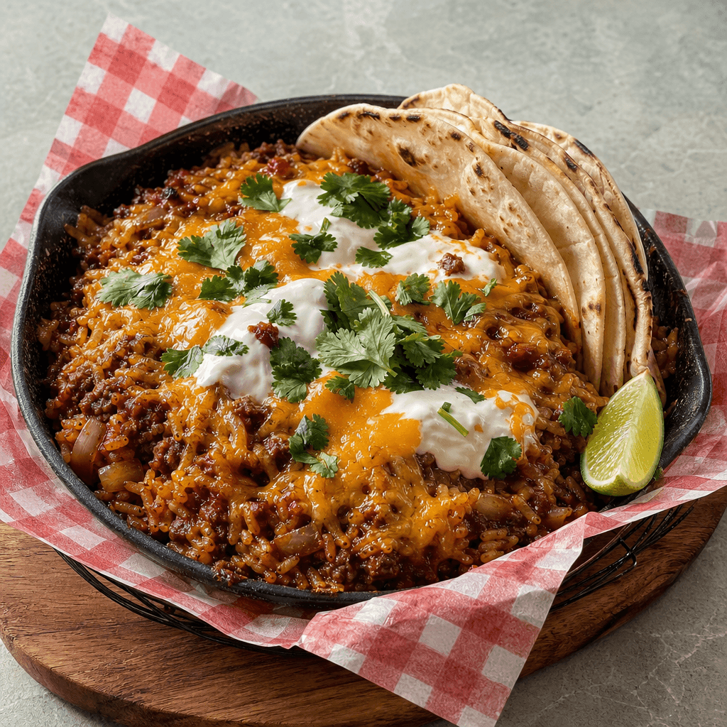 One-Pot Chipotle Beef Taco Rice