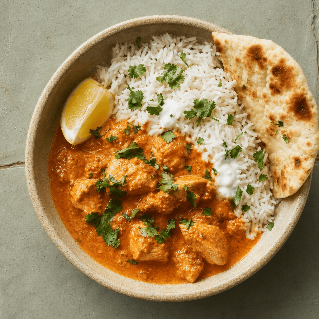 Mild Butter Chicken with Rice