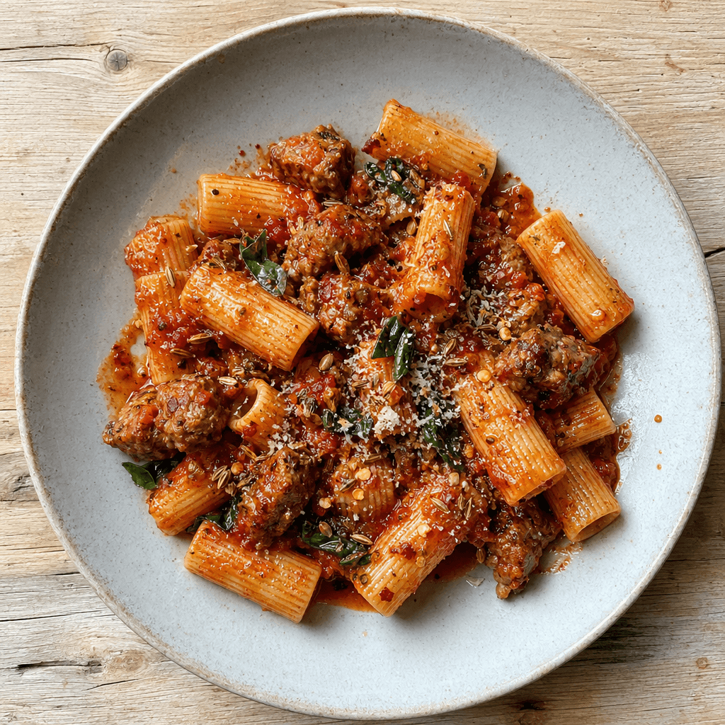 Crispy Italian Sausage Rigatoni