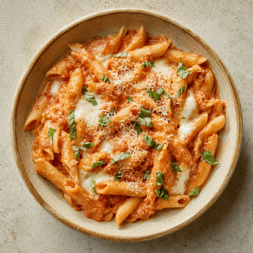 Creamy Tomato Pasta with Mozzarella