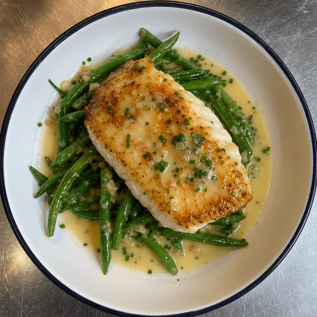Pan-Fried Halibut with Lemon Beurre Blanc