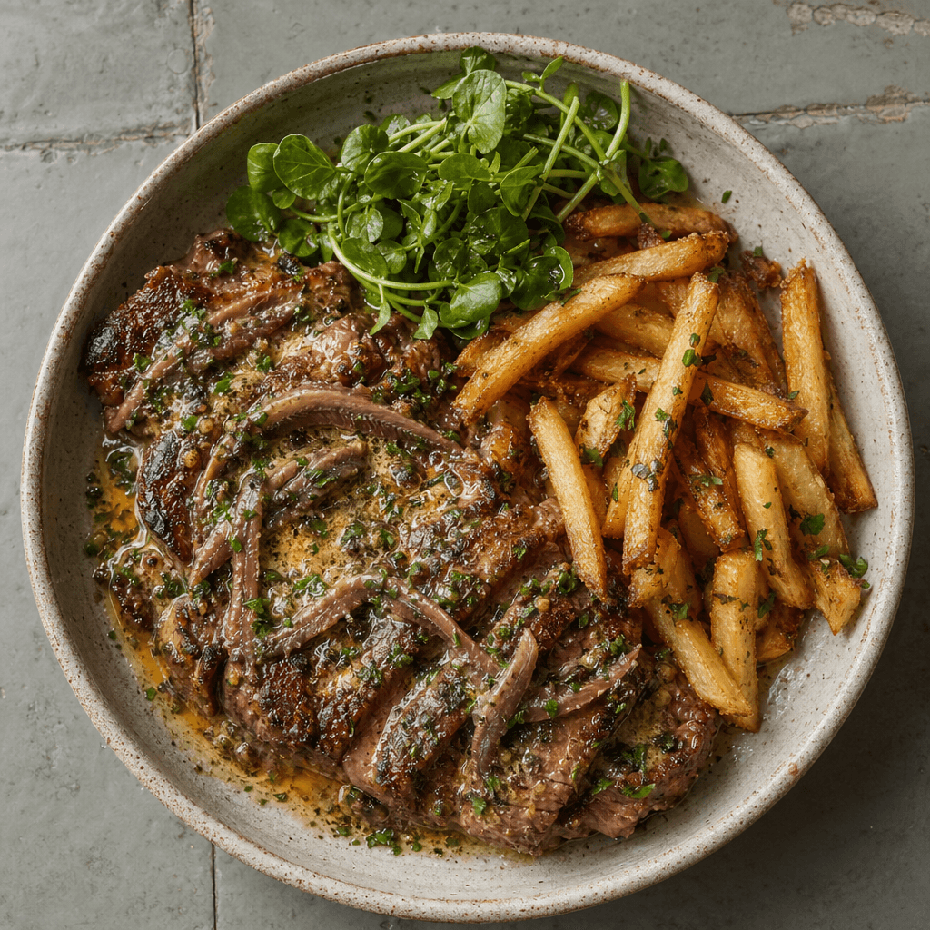 Anchovy Butter Steak with Frites
