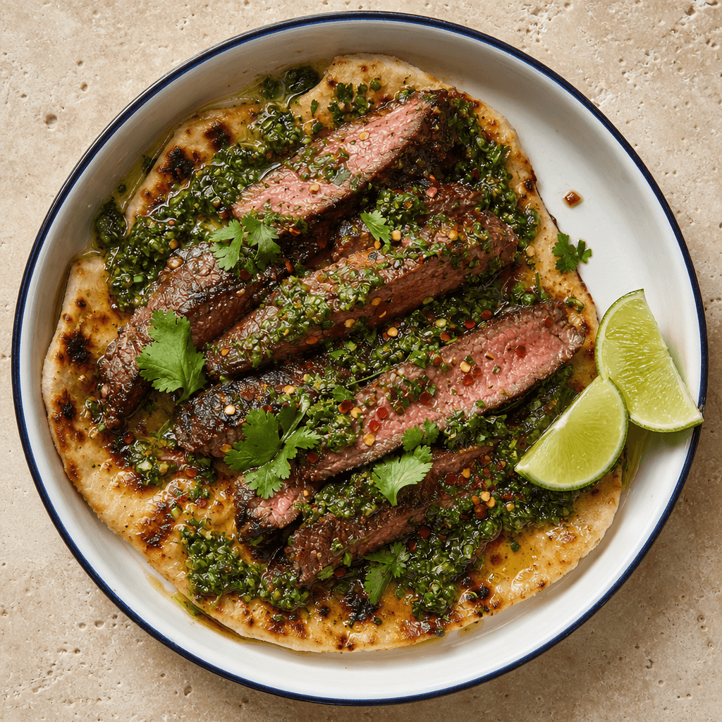 Steak & Chimichurri Flatbreads