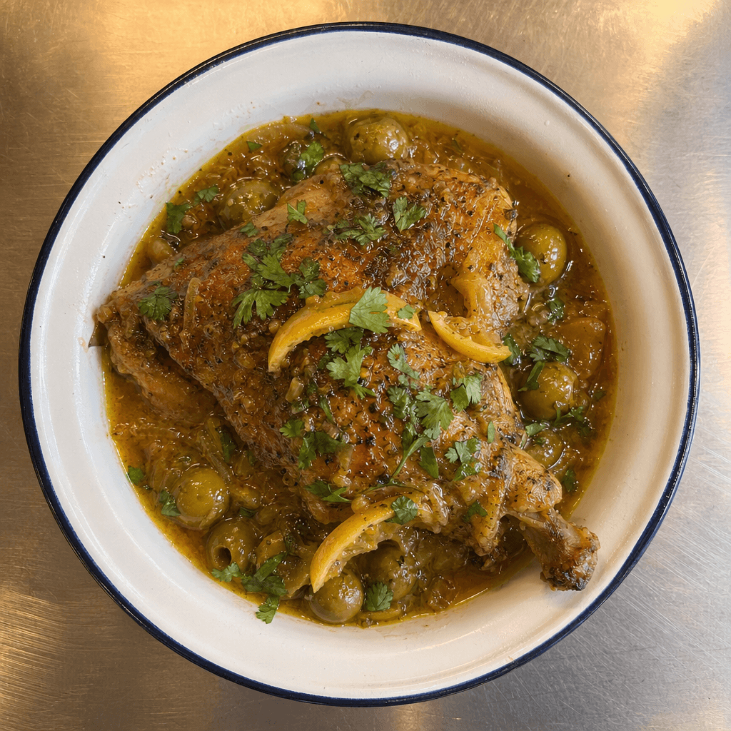 Moroccan Chicken with Preserved Lemon & Olives