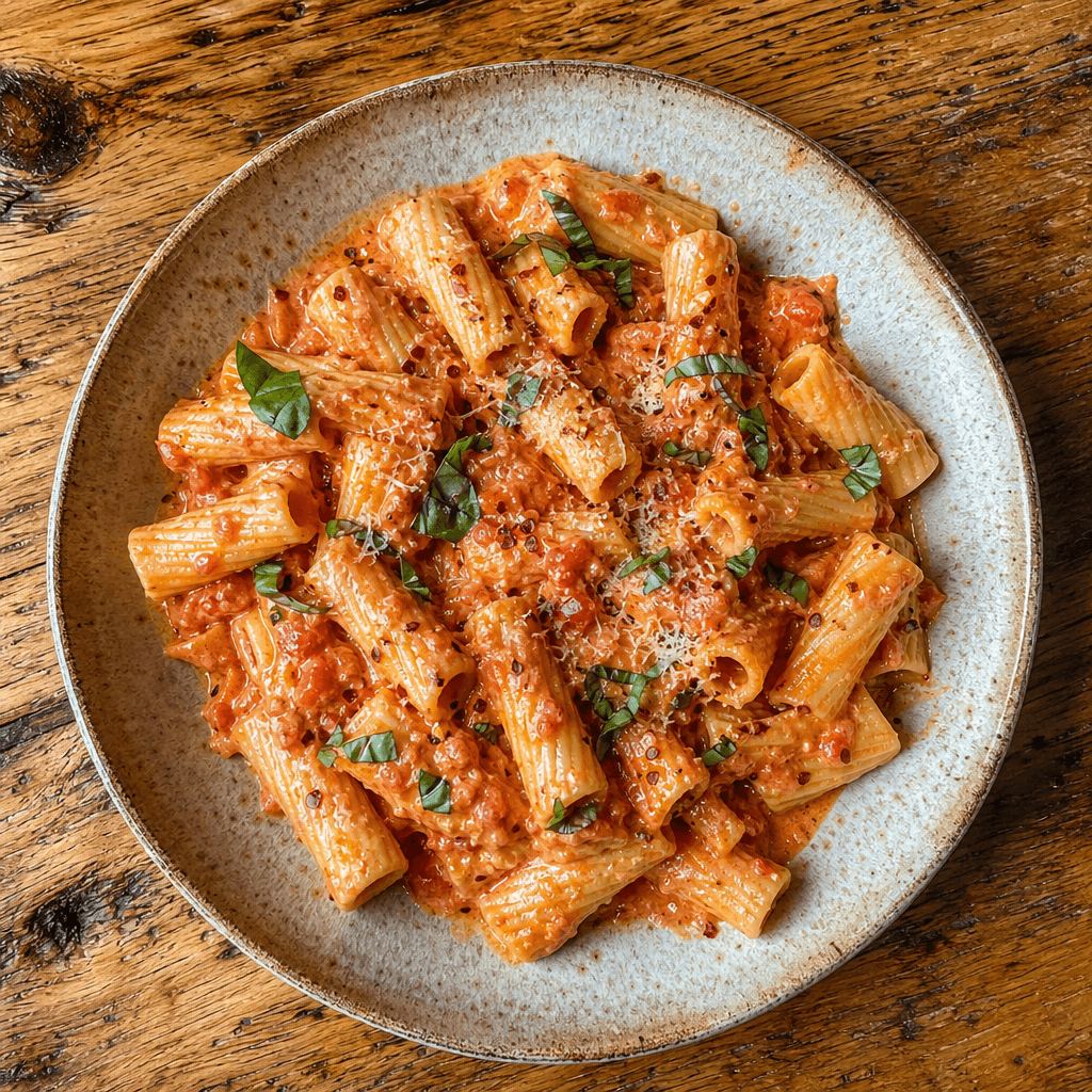 Creamy Tomato Vodka Rigatoni