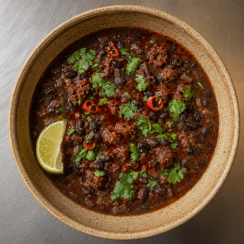 Black Bean Soup with Lime & Cumin