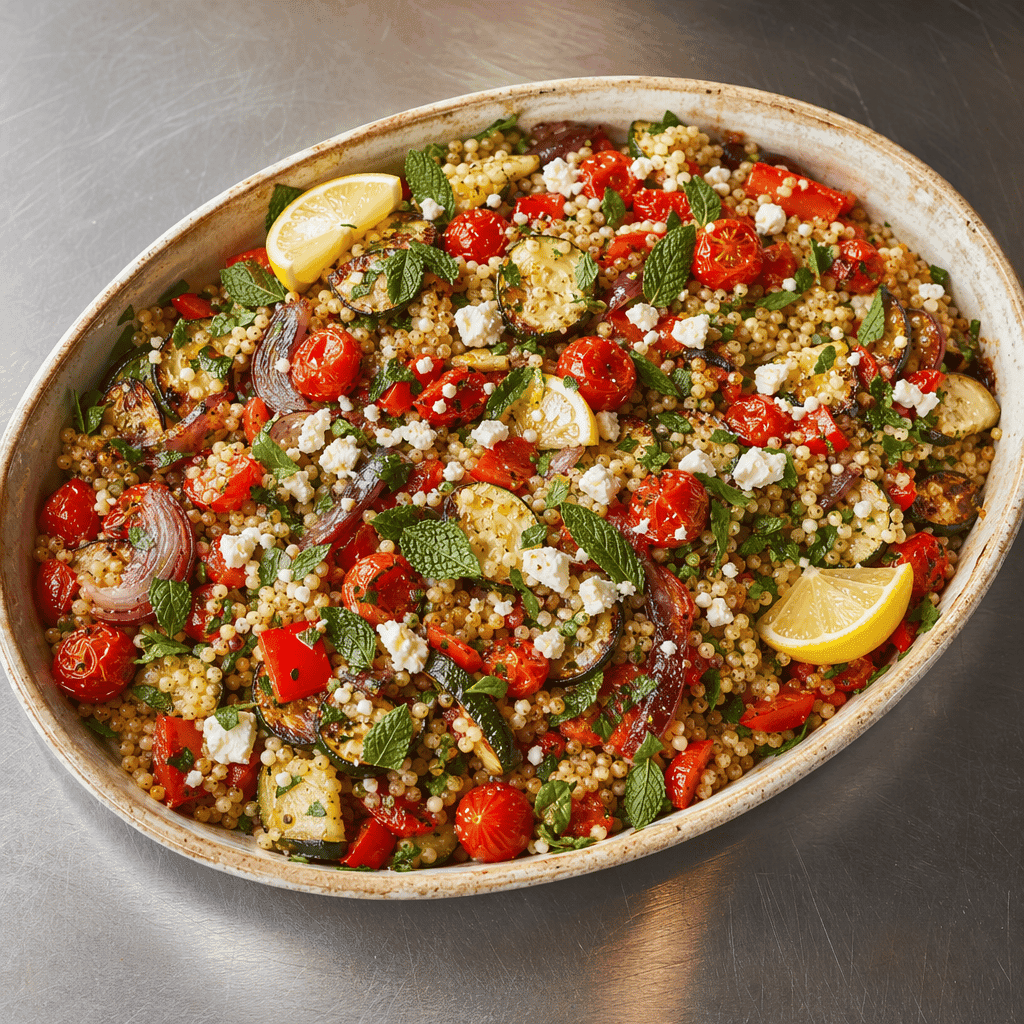 Mediterranean Couscous with Roasted Vegetables and Feta