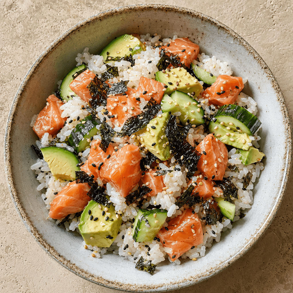 Smoked Salmon & Avocado Rice Bowl