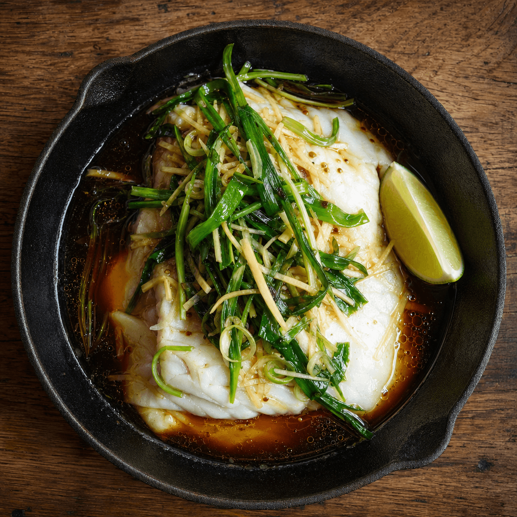 Ginger & Spring Onion Steamed Fish