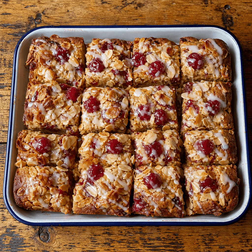 Cherry Bakewell Blondies