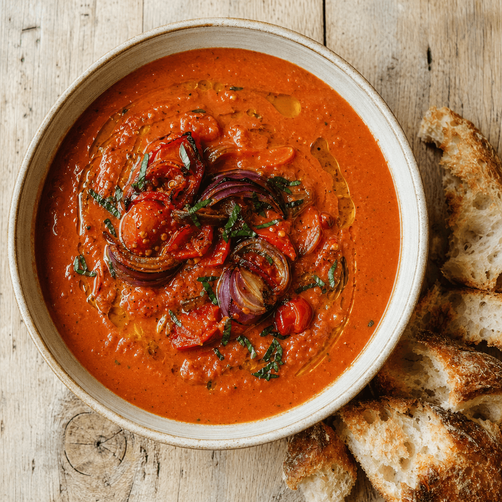 Roasted Garlic & Tomato Soup