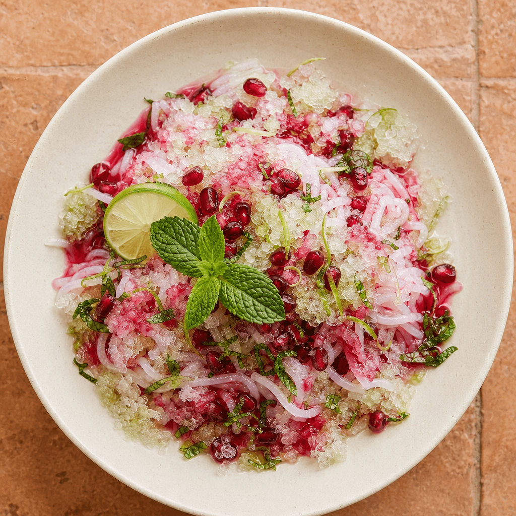 Mint And Lime Faloodeh With Pomegranate