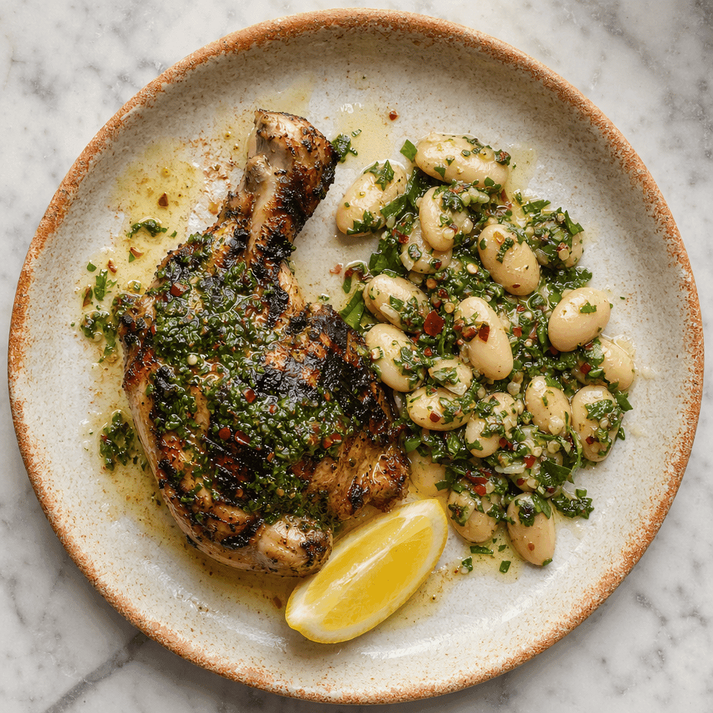 Chargrilled Chicken with Chimichurri and Butter Bean Salad