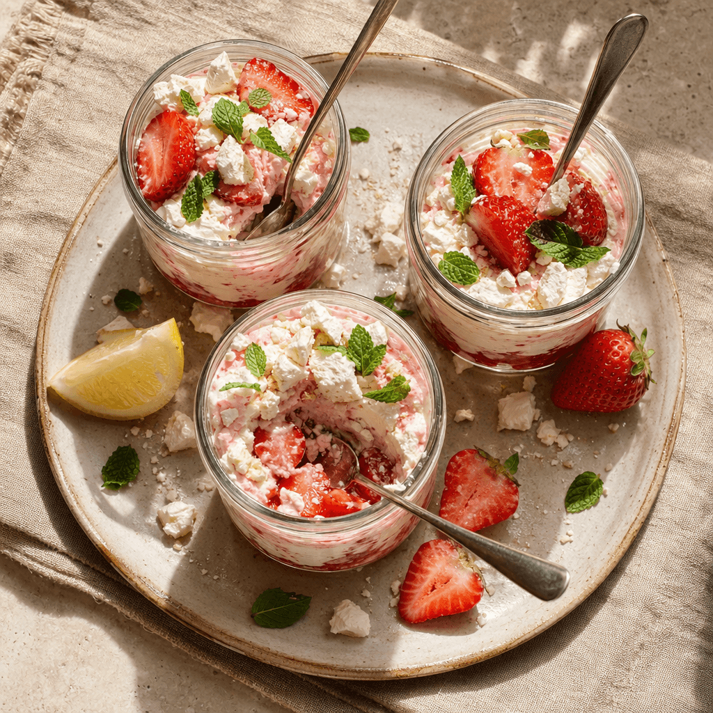 Eton Mess Jars with Macerated Strawberries