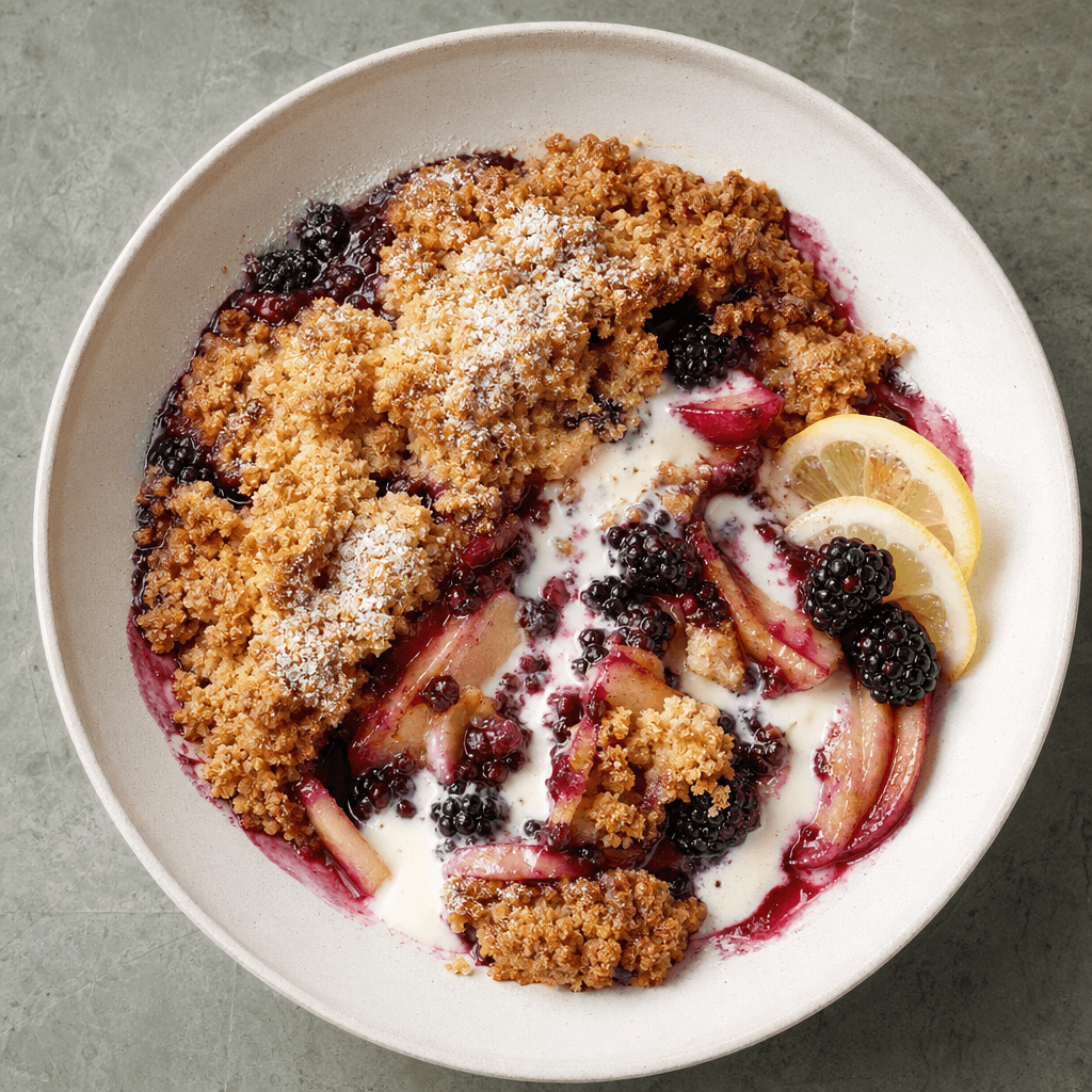 Blackberry & Apple Crumble