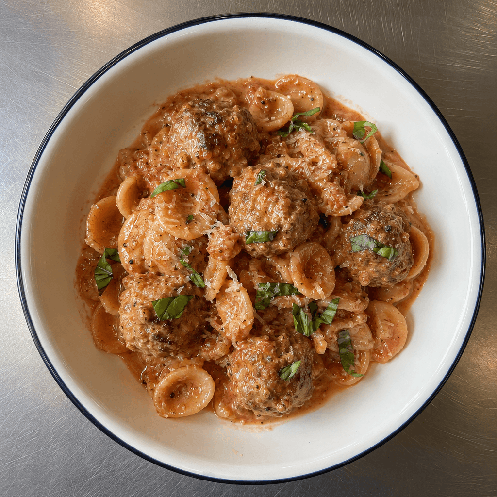 Tomato Mascarpone Meatballs