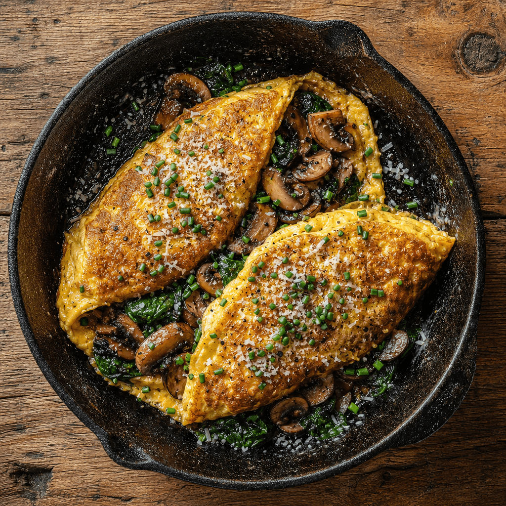 Mushroom & Spinach Omelette