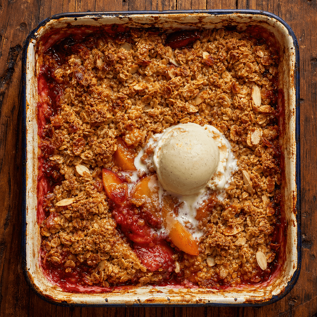Roasted Stone Fruit Crumble