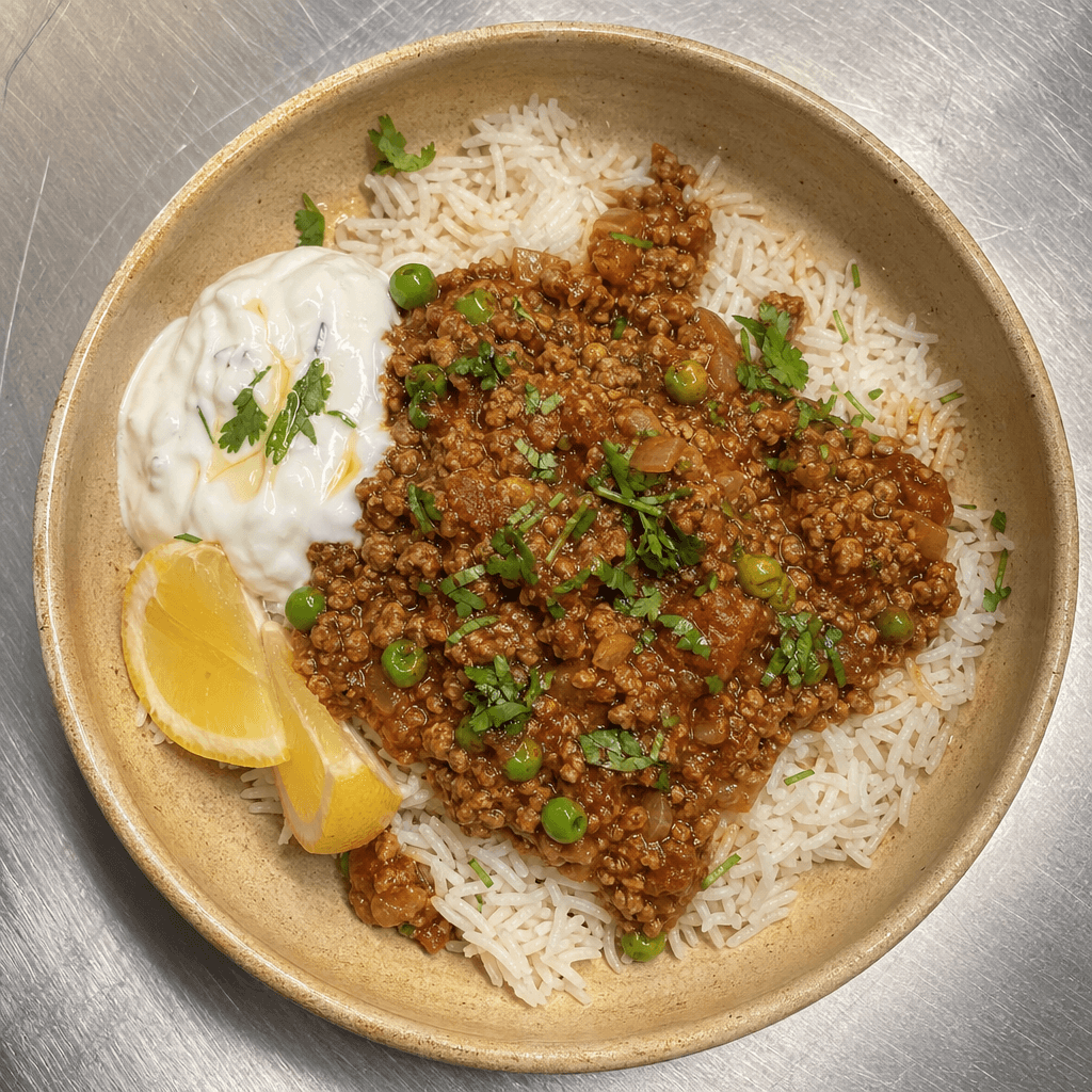 Mild Keema with Rice