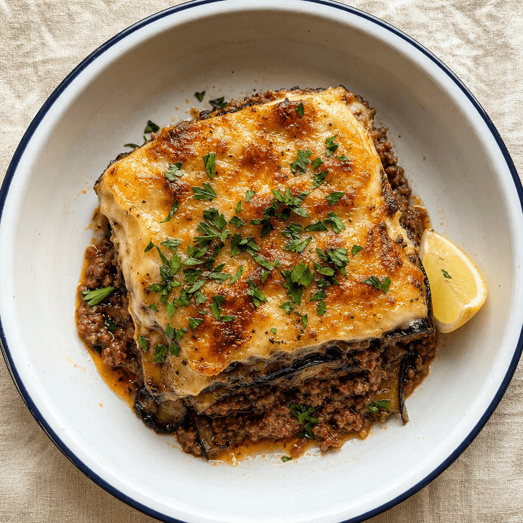 Lamb Moussaka with Golden Top