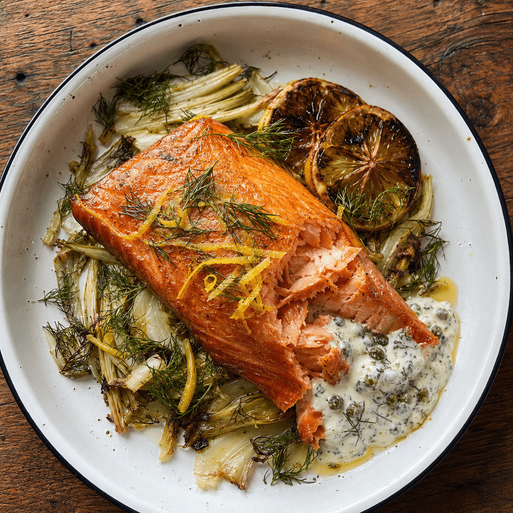 Hot-Smoked Side of Salmon with Fennel and Dill