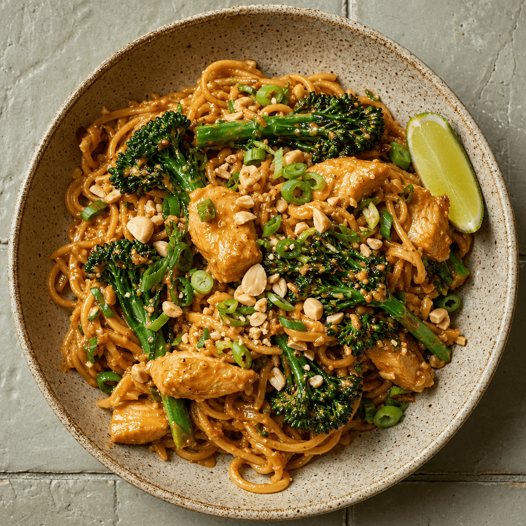 15-Minute Chicken Satay Noodles