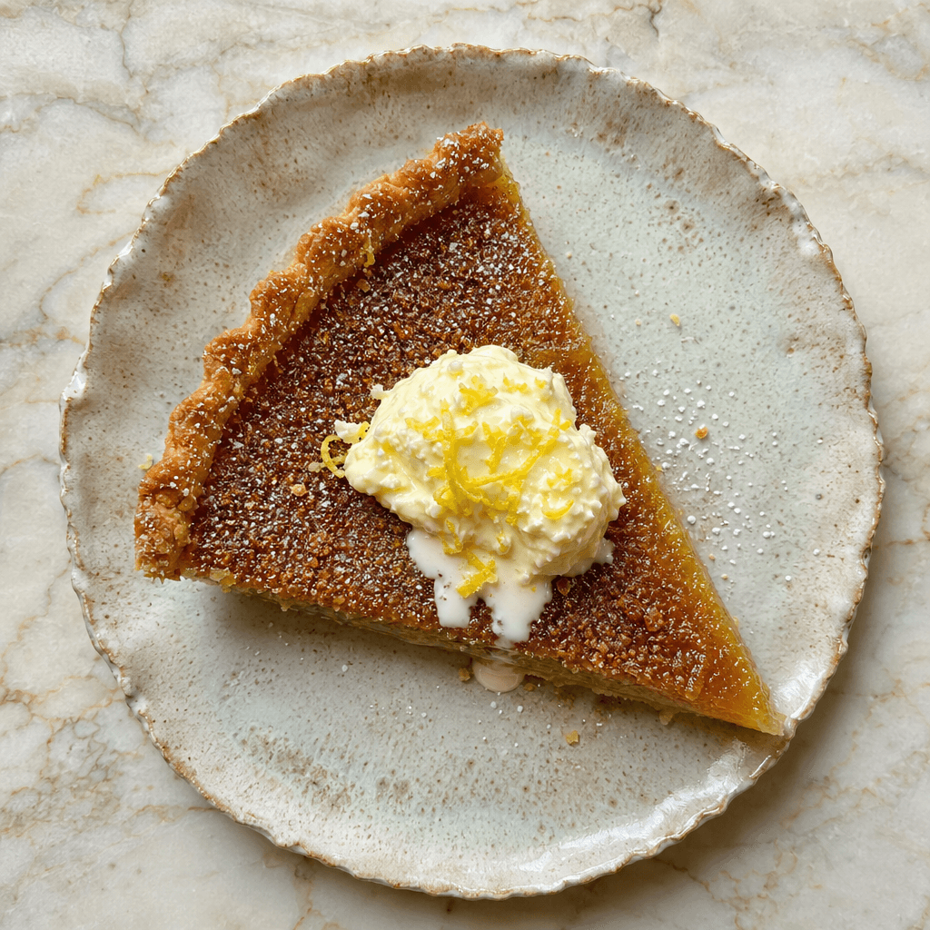 Treacle Tart with Clotted Cream