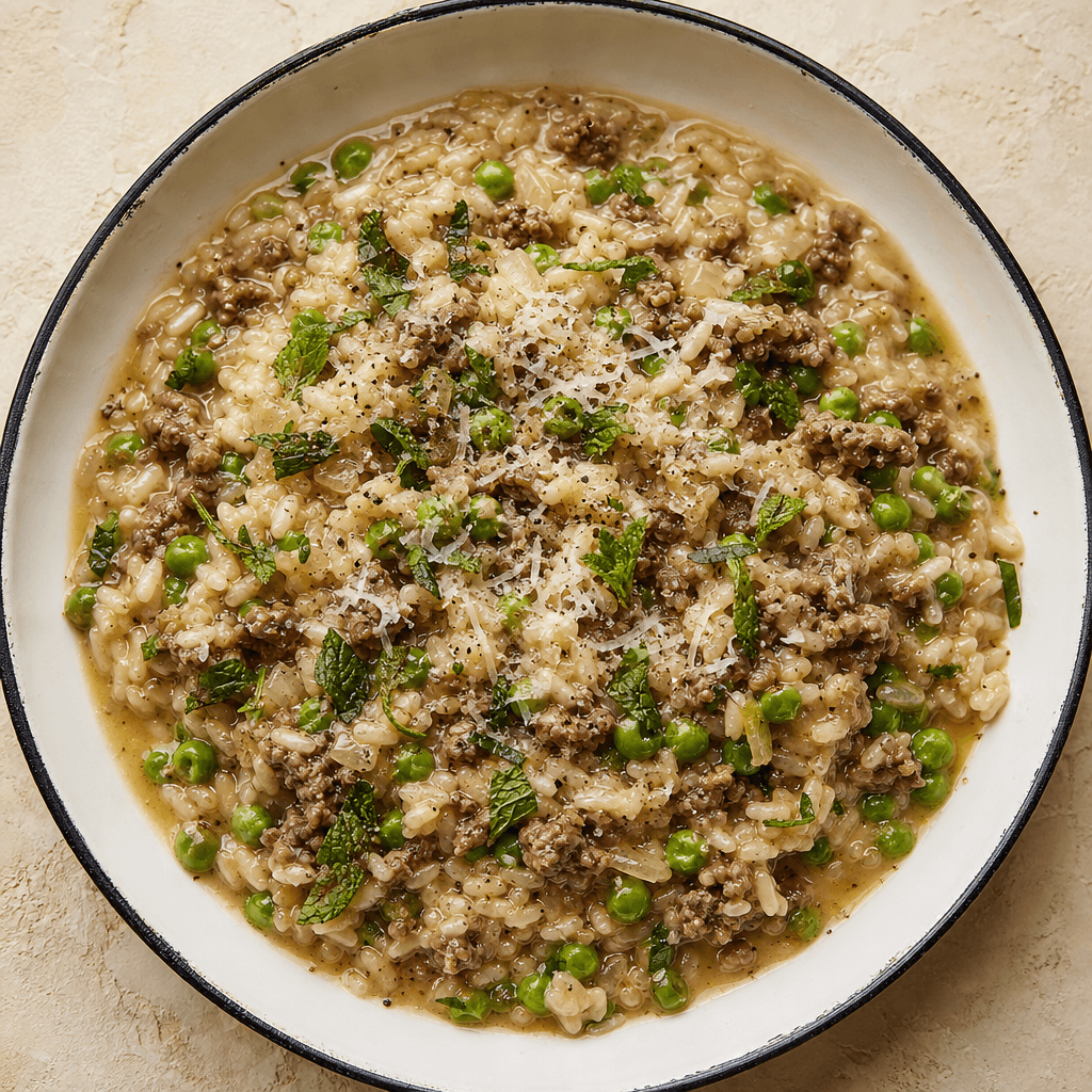 Minted Lamb & Pea Risotto
