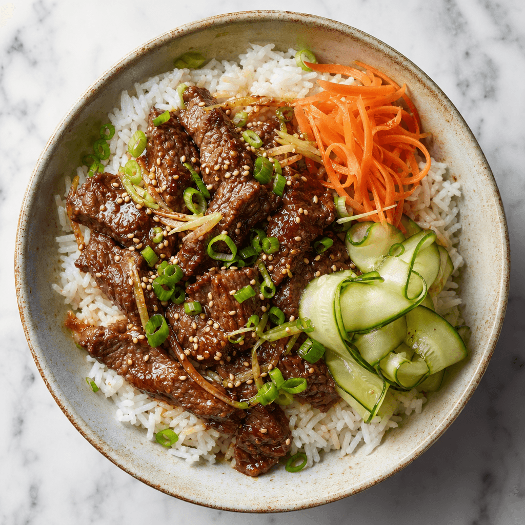 Sesame Beef Rice Bowls