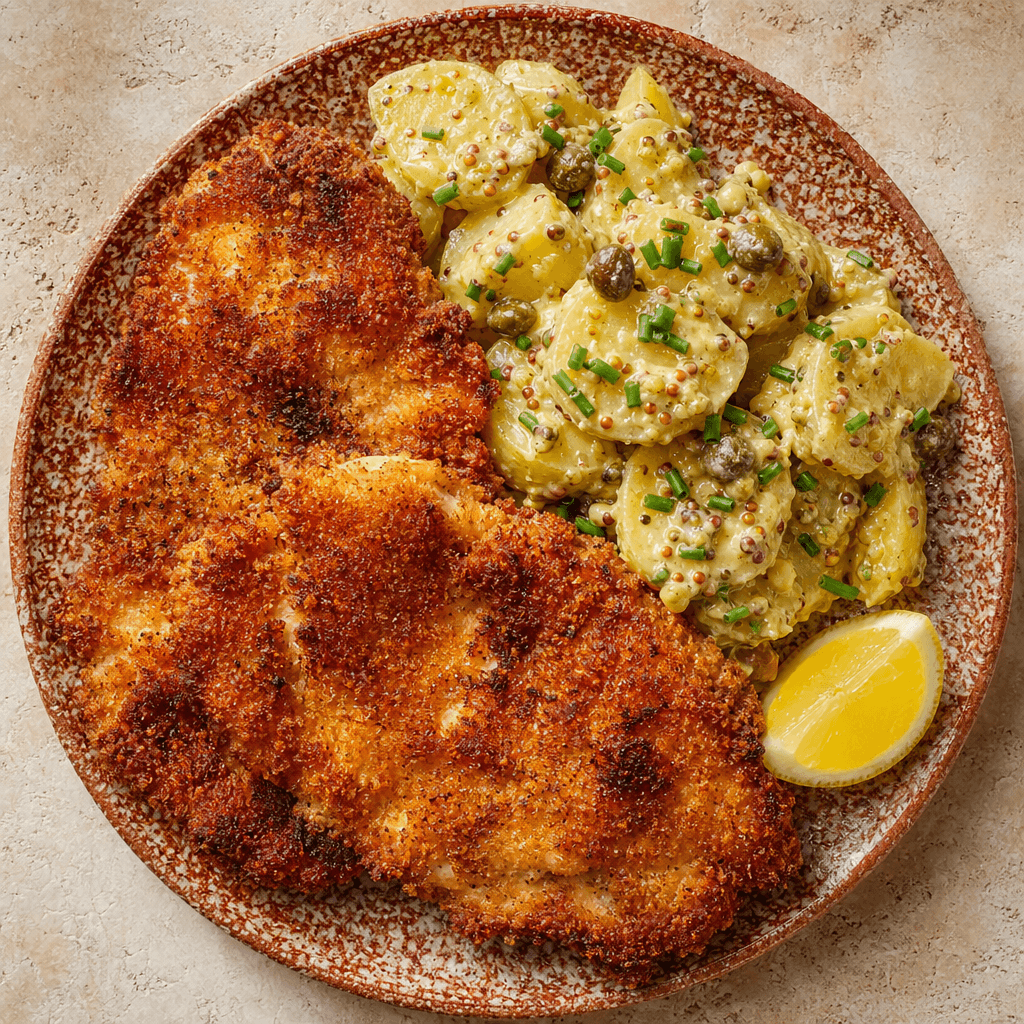 Chicken Schnitzel with Potato Salad