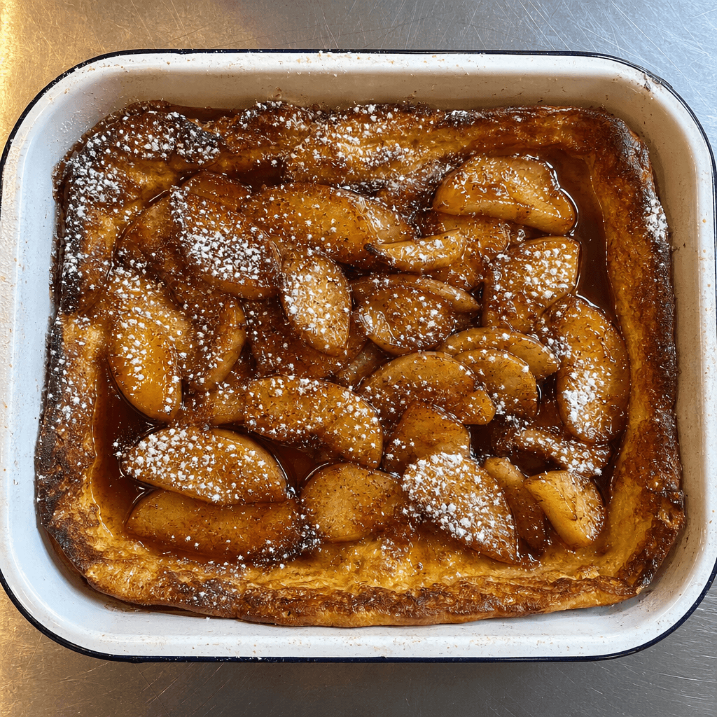 Baked Apple Pancake With Cider Syrup