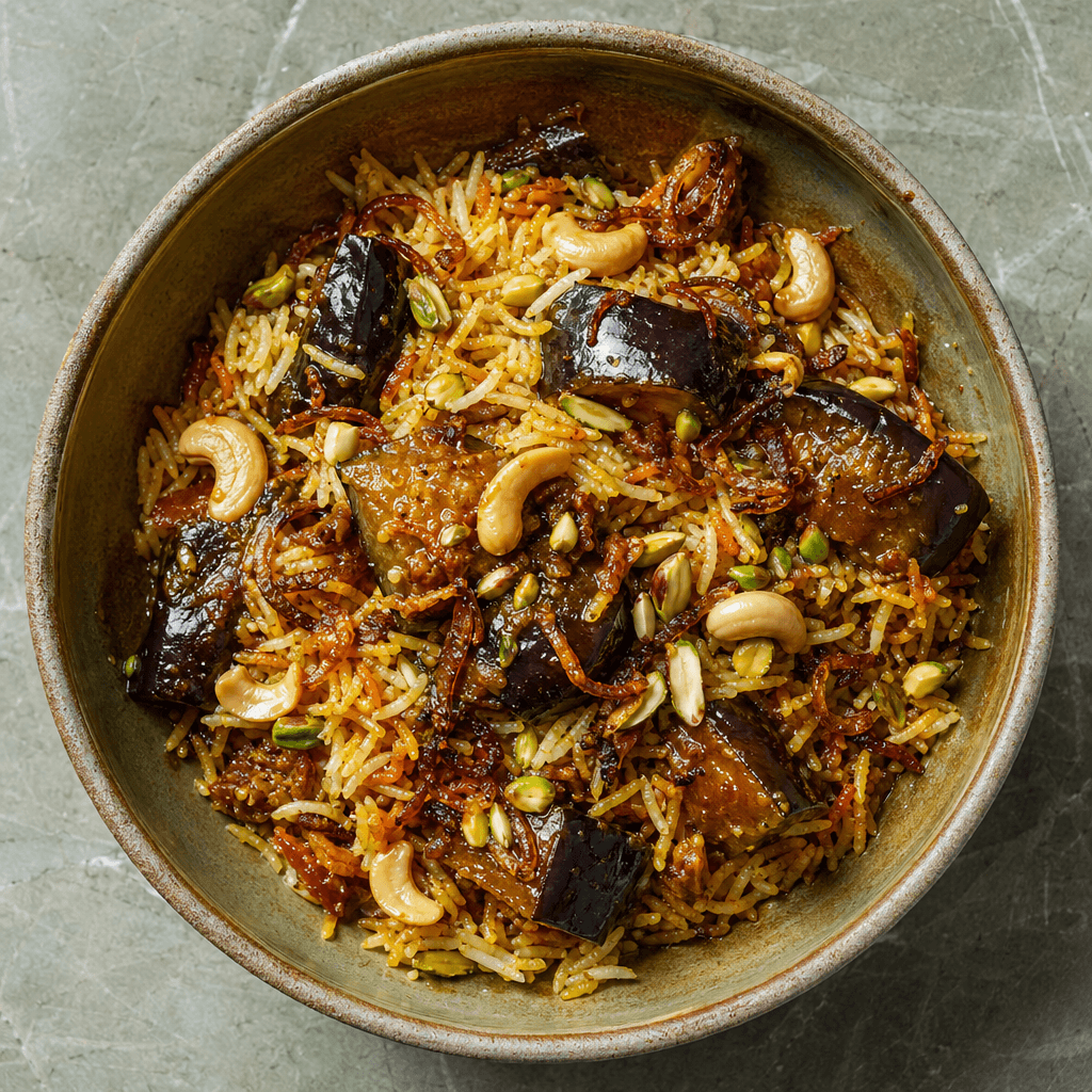 Aubergine Biryani