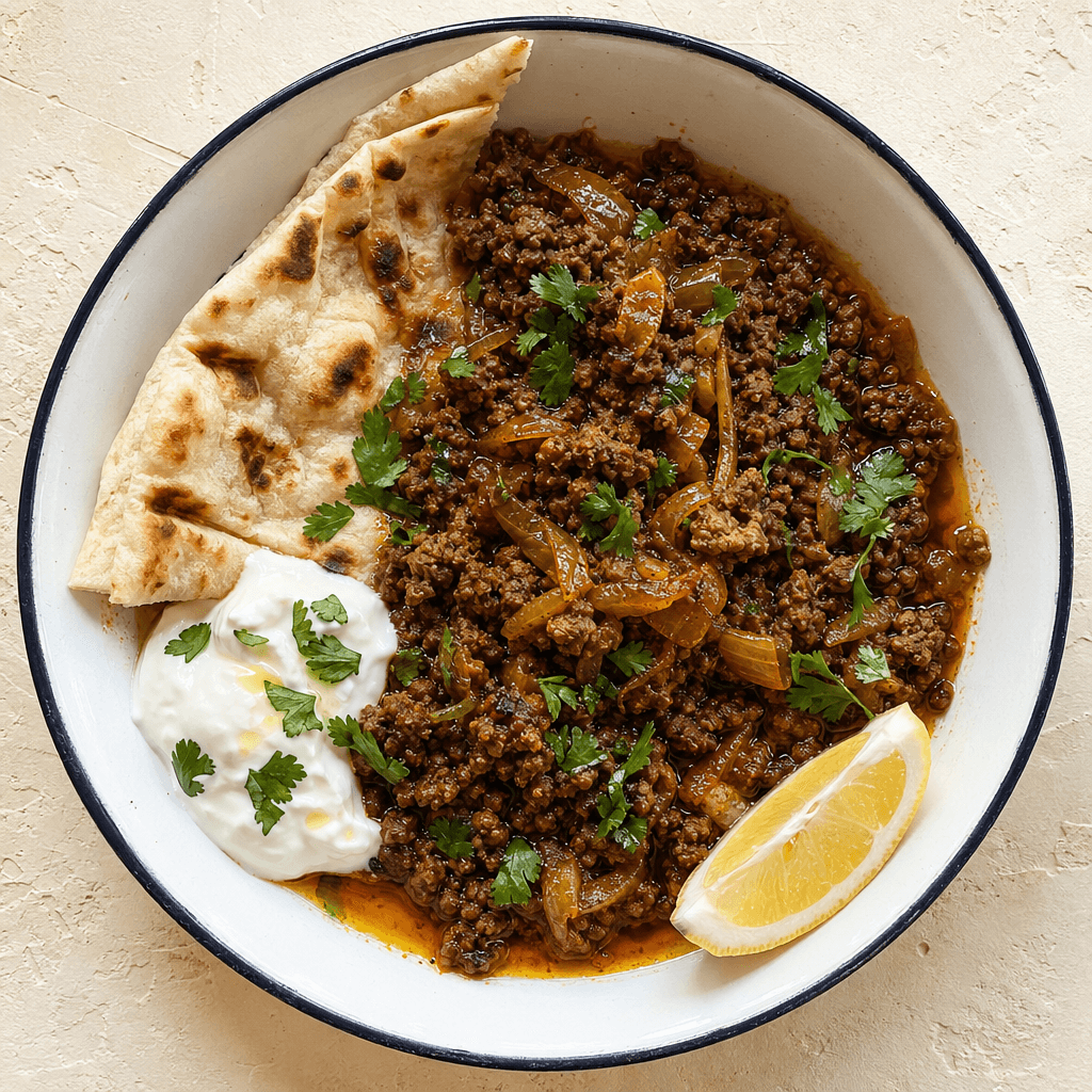 Spiced Lamb Mince with Flatbread