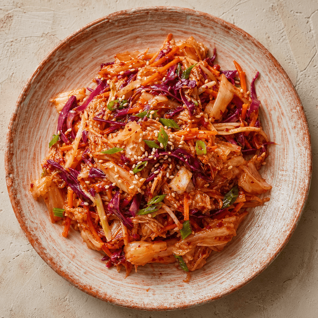 Kimchi Slaw with Gochujang Mayo
