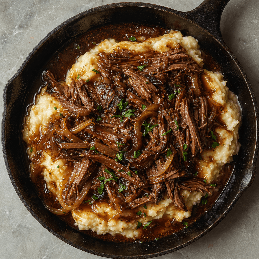 Pulled Brisket with Creamy Mash