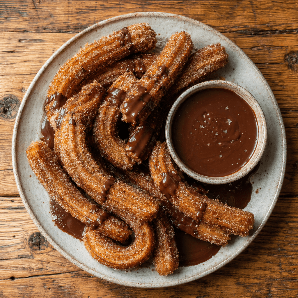 Churros with Chocolate Dipping Sauce